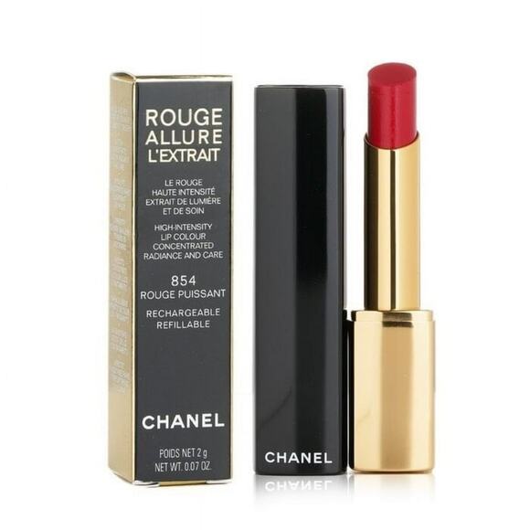 NEW CHANEL Rouge Allure L’extrait Lipstick Luxury Red Moisturizing Lip Color - Picture 5 of 16